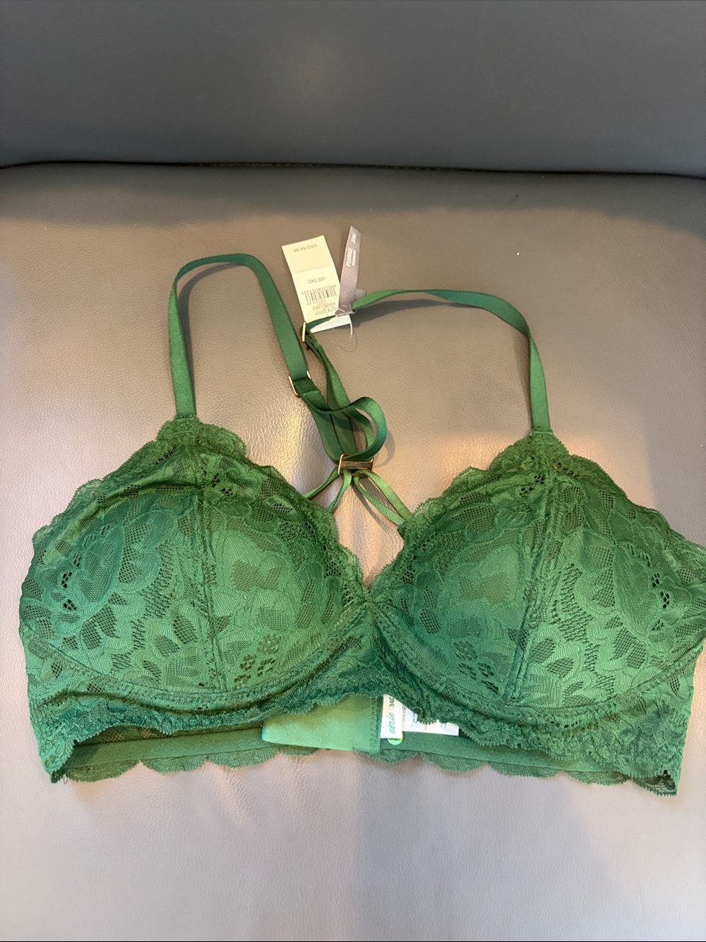 aerie Emerald Green Lace Bralette